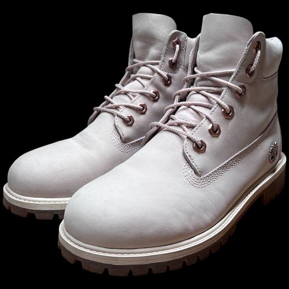 Timberland Shoes - TIMBERLAND Premium Women's Size 6 Boot Cameo Rose Pink Nubuck 6" Waterproof